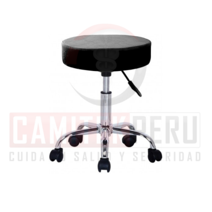 taburete de metal rodable giratorio